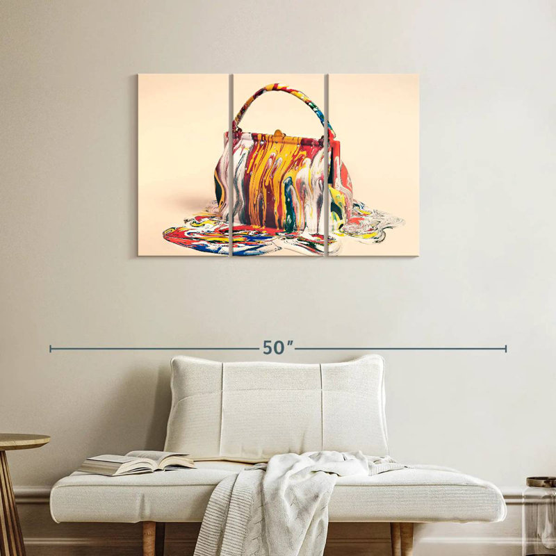 Sac Sh ruisseau ruisselant de peinture, H 24 po x l 38 po
