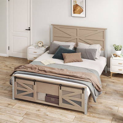 Lit plateforme avec pied de lit Farmhouse
