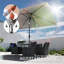 Parasol solaire pour terrasse avec DEL et inclinaison, parasol de table, rouge vin-308431749