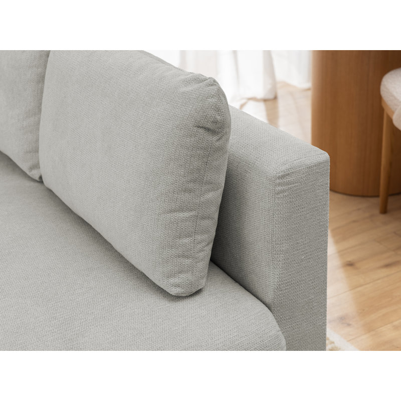 4 Seater Corner Sofa, Light Grey, Right Hand Facing