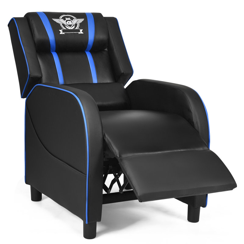 Massage PC et fauteuil de jeu de course, Bleu
