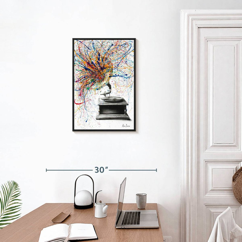 Plus fort, Cadre flottant noir, 17 po x 25 po