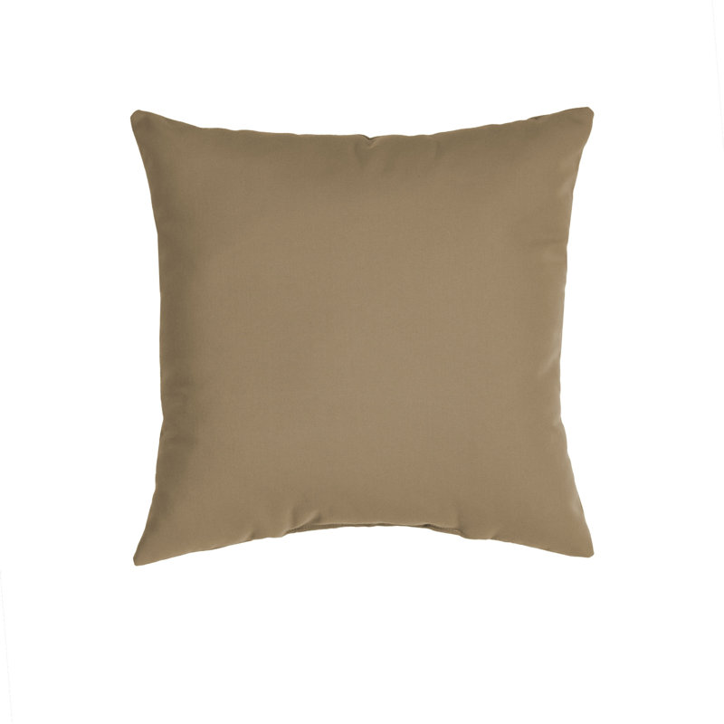 Sunbrella Outdoor Square Pillow, 17" x 17", Cocoa