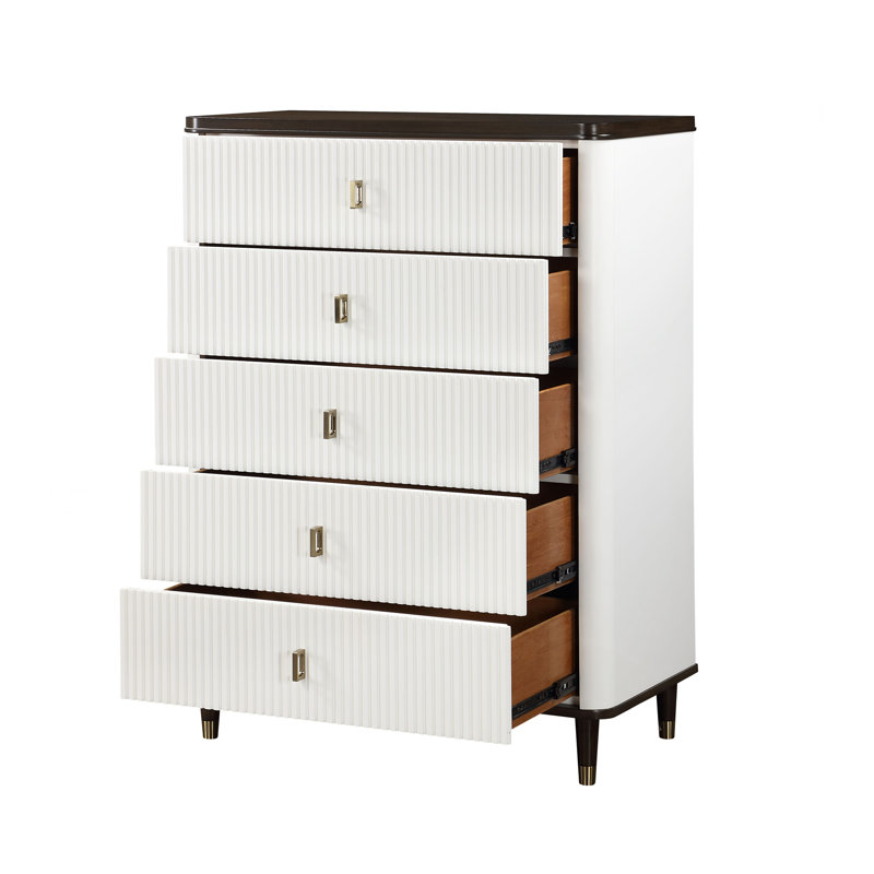 Commode blanche et brune
