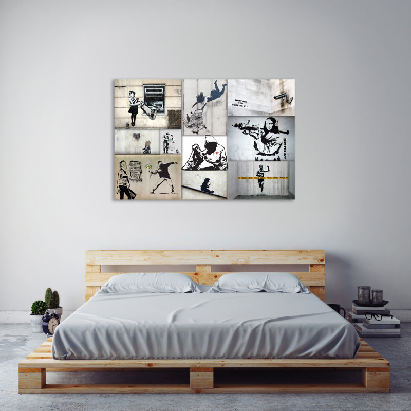 Colour Collage by Banksy - Wrapped Canvas Print, 51 cm H x 76 cm W x 4 cm D