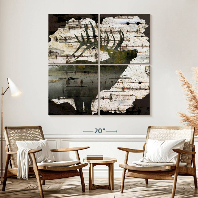 Brampt Birch Forest Deer, 57" H x 57" W