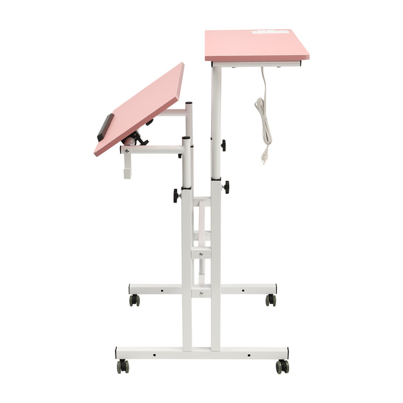 Kulig Height Adjustable Standing Desk with USB Interfaces And US Standard Sockets