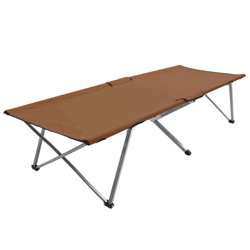 Laci Folding Camping Bed, Brown