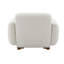Fauteuil d'appoint Darius Beige Boucle avec 1 coussin décoratif