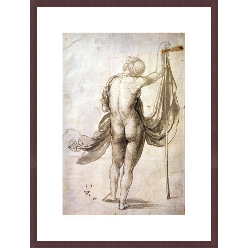 «Nude Study» par Albrecht Dürer - reproduction d'art numérique encadrée, H 21,75 po x l 16,5 po