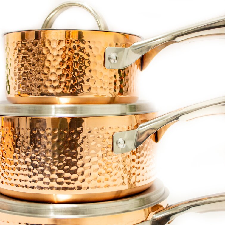 BergHOFF Vintage 10-Piece Hammered Copper Cookware Set