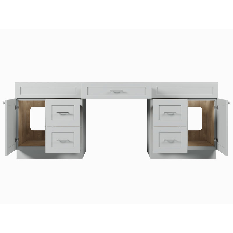 Base de meuble-lavabo double 90 seulement, Gris