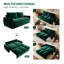70.9" Multi-Functional Bed With 21 Pillow And Blanket, Velvet 3 Convertible Sleeper For Space Saving Sleeper, Blanket , Bedroom Use-121105641