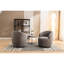 Chaise d'appoint moderne en tissu de chenille, pivotante, chaise rembourrée en mousse d'une largeur de 25,6 po avec base pivotante pour chambre à coucher-414963793