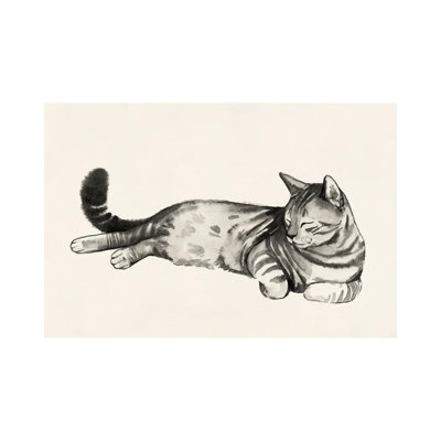 «Cat Laze II» par Grace Popp, reproduction d'art sur toile tendue