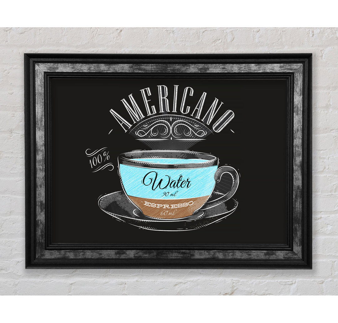 Americano Kaffee Gerahmter Druck