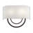 2 Light Bronze Large ADA Sconce With Hand Crafted Off-White Fabric Shade-705843335
