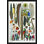  Plumes sous licence officielle - affiche d'art encadrée - 24 x 36 pouces - cadre en bois d'ingénierie robuste avec verre plexi - prêt à être accroché