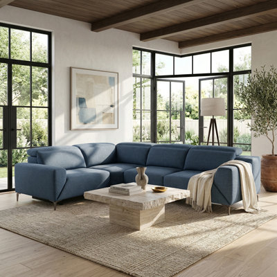 Canapé modulaire inclinable électrique 123,5 po Cheridy avec port USB et bras pivotant
