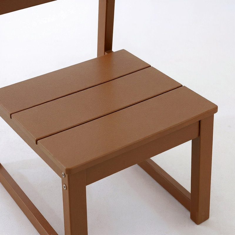 Chaise de jardin d'extérieur, design moderniste avec dossier, Brun