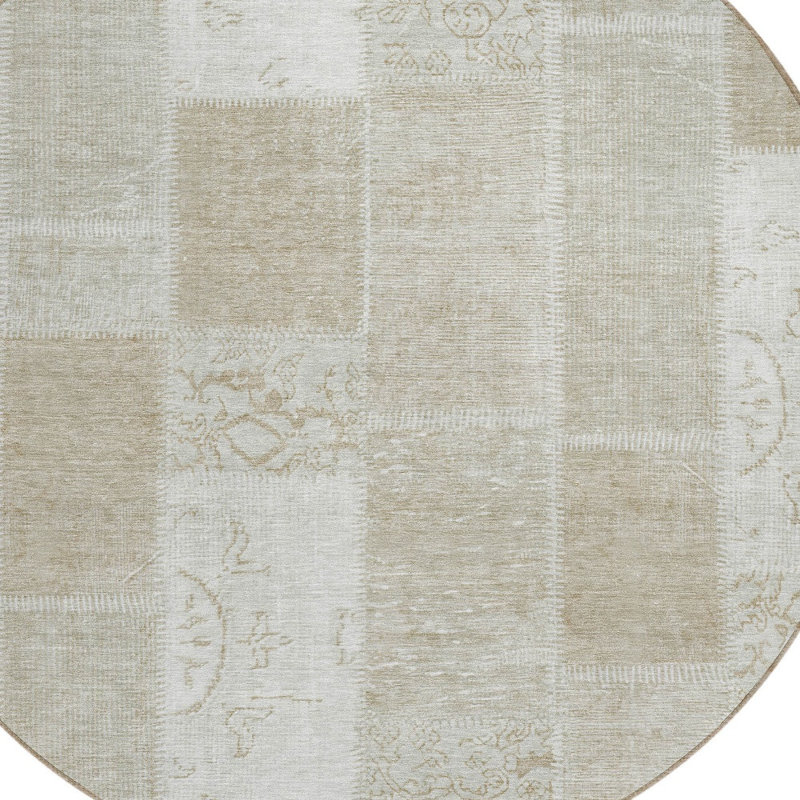 Tapis 8 po beige / brun clair