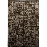 Himalayan Geometric Area Rug in Brown