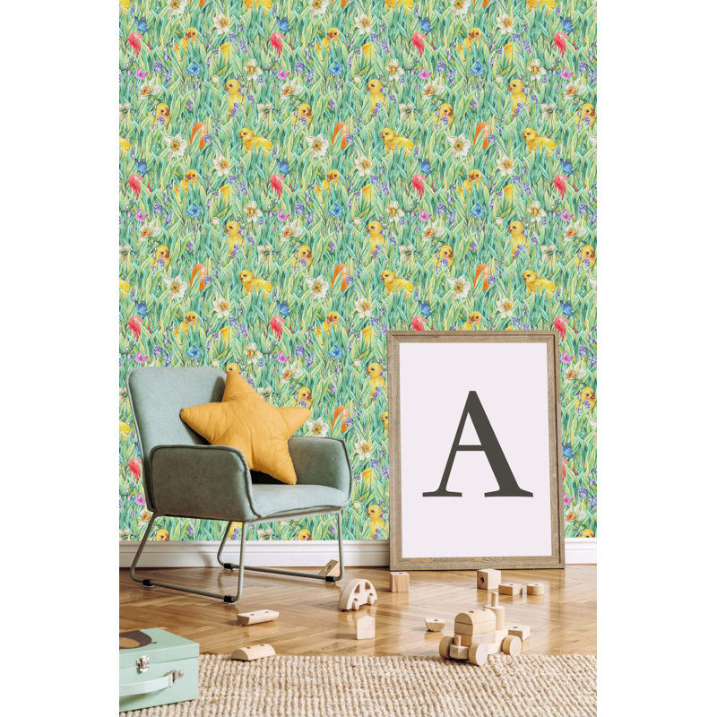 Floral Tile, 2.08' W x 18.75' L
