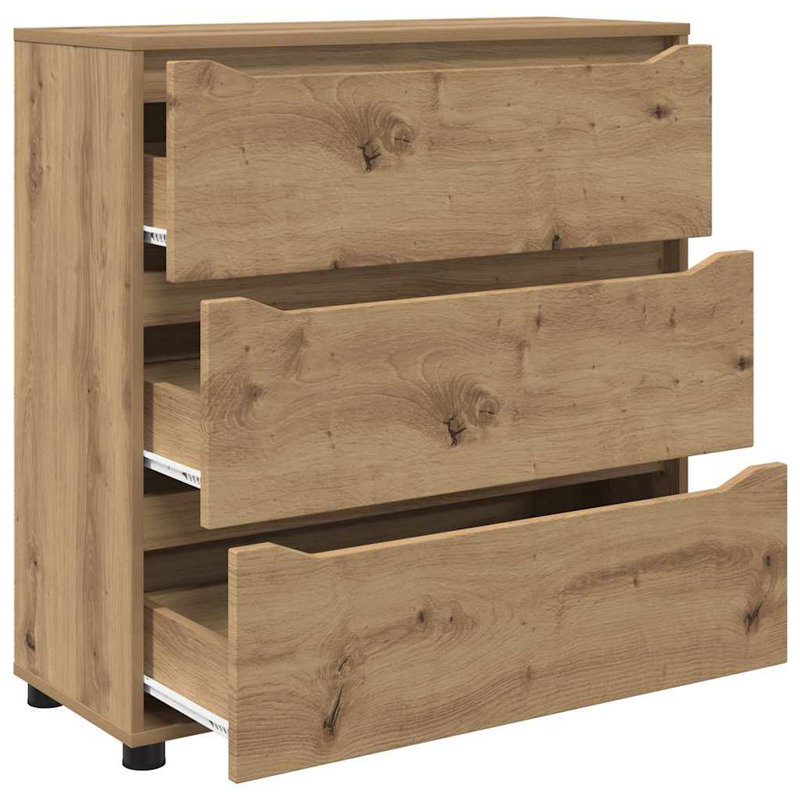 80cm W Chest of Drawers, Artisan Oak