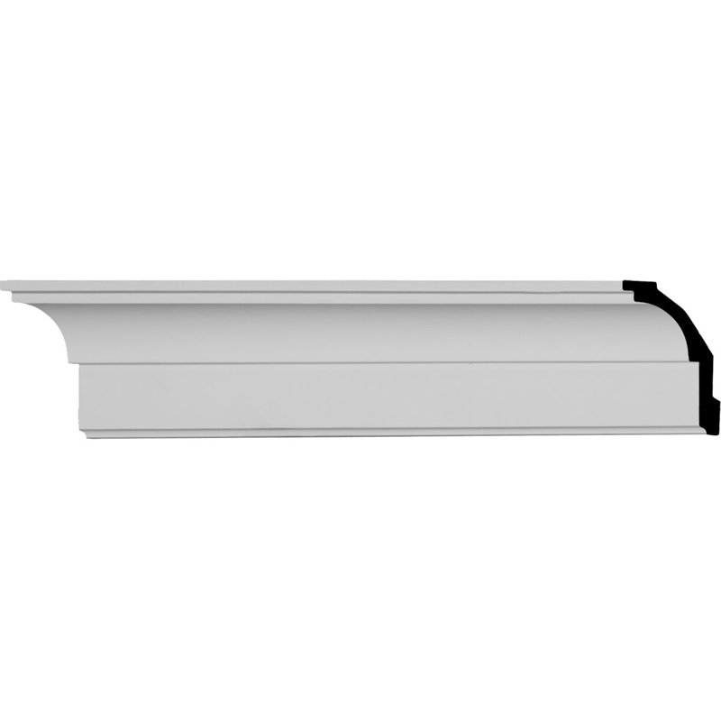 Classic Smooth White Polyurethane Crown Moulding 94.5"