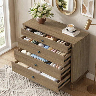 Large 4-Drawer Chest for Bedroom & Living Room