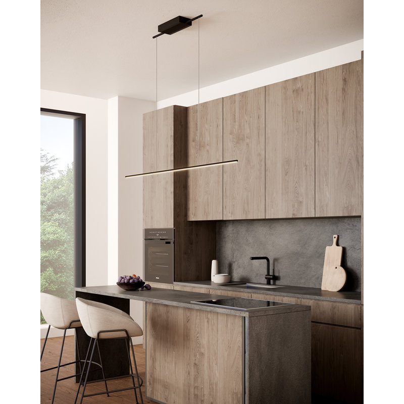 Vega 1 - Light LED Pendant, 122.5" H x 60" W x 1.5" D, Black