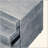 Faux Concrete & Silver Finish File Cabinet