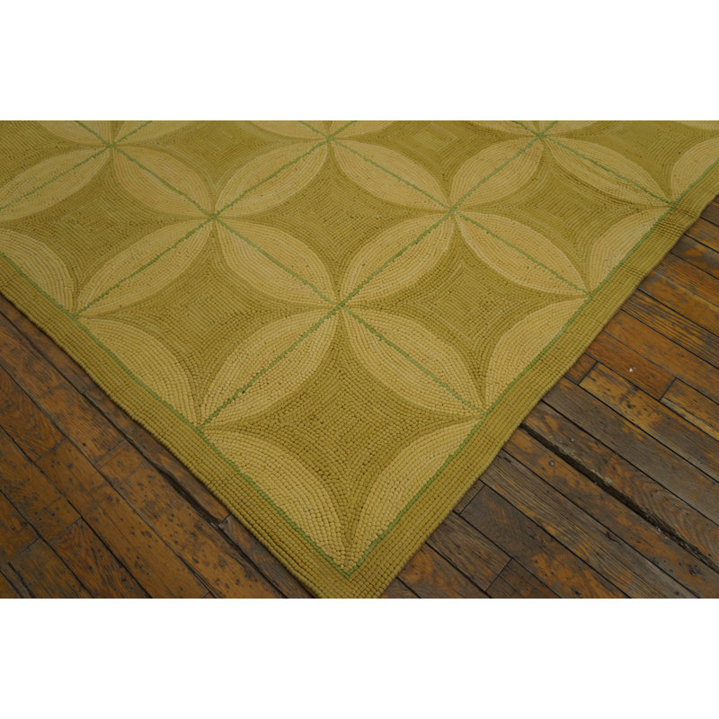Hand Hooked Wool Geometric Area Rug