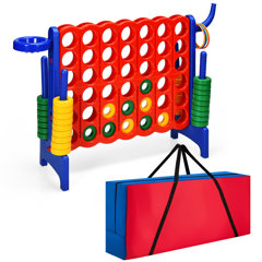 ECR4Kids Jumbo 4-to-Score, Giant Game, Blue/Orange & Jenga Official Giant  JS6 - Extra Large Size Stacks to Over 4 feet, Includes Heavy-Duty Carry  Bag