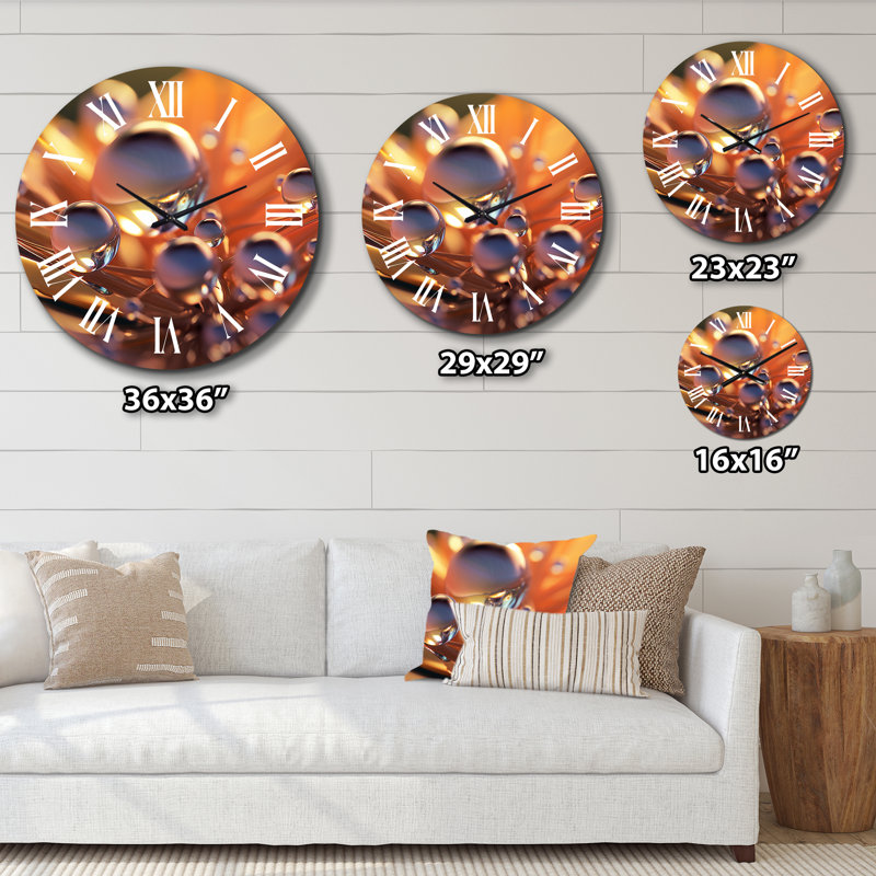Horloge murale en métal Morning Dew Pearls, Petit