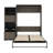 Armiead Murphy Bed with Shelves and Pull-Out out Dewsk-429139093-429139094