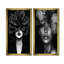 "I", art floral sur toile noir et blanc-1994991146-1994991144