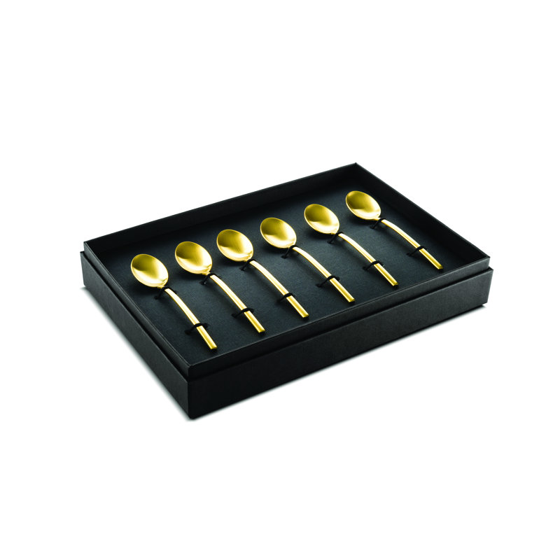 MEPRA Coffee Spoon Set 6 Pcs Due, Ice Gold
