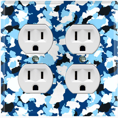 Patterned 2 - Gang Toggle Light Switch Standard Wall Plate