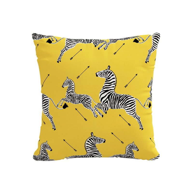Coussin Crafted, Lin rayon de soleil et zèbres Scm, Plumes