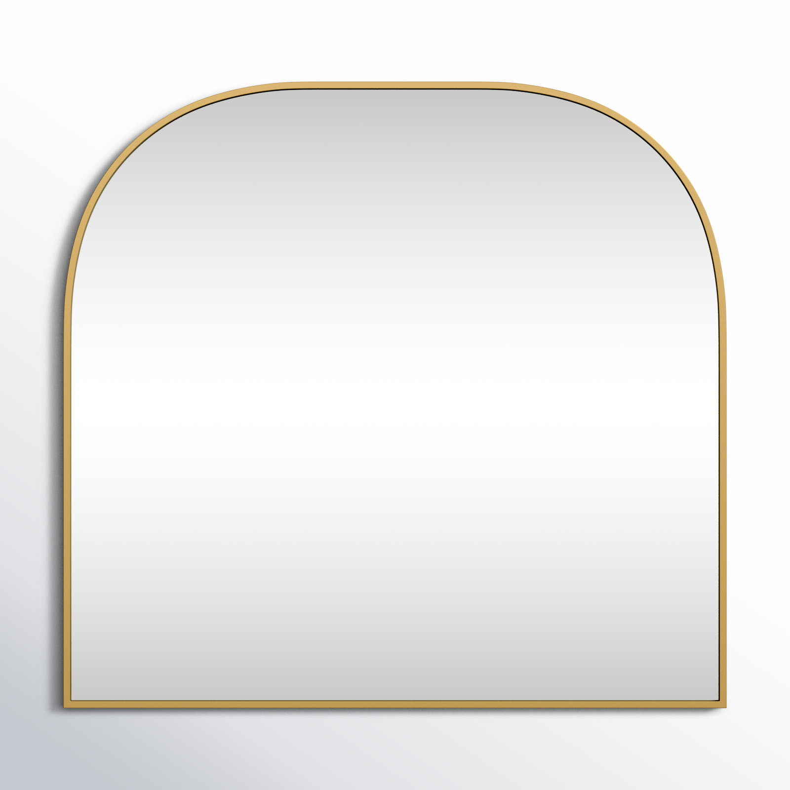 Sabine Metal Wide Arch Wall Mirror, Brass, 34" x 36"