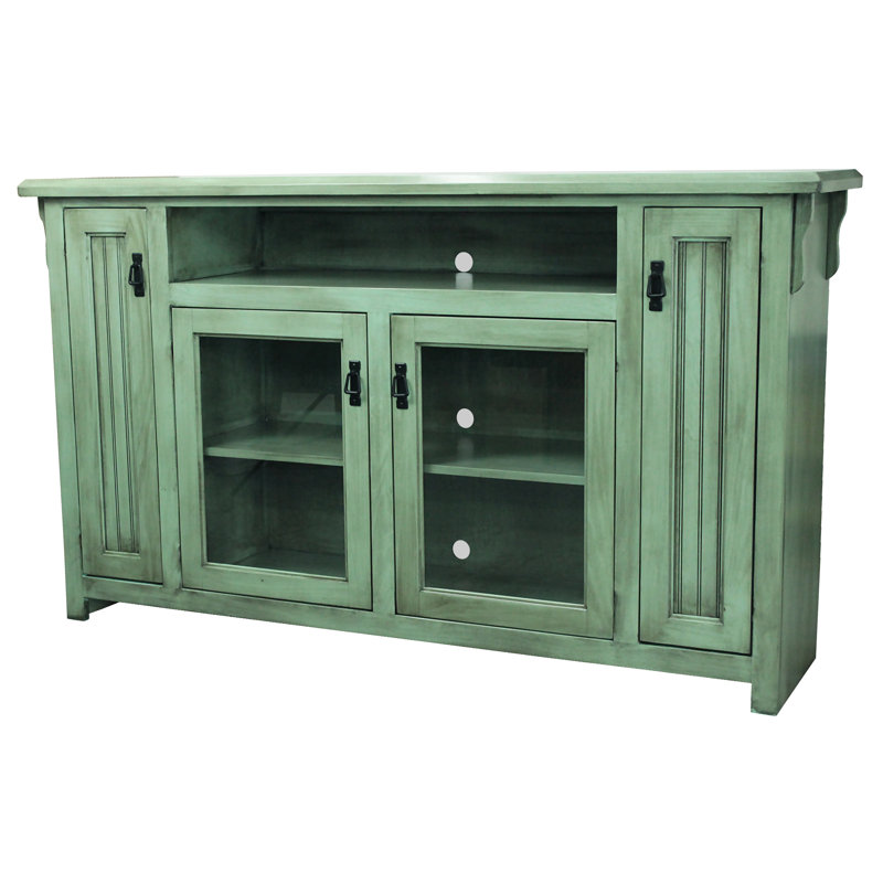 Hammons Unfinished TV Stand for TVs up to 58", Burnt Red