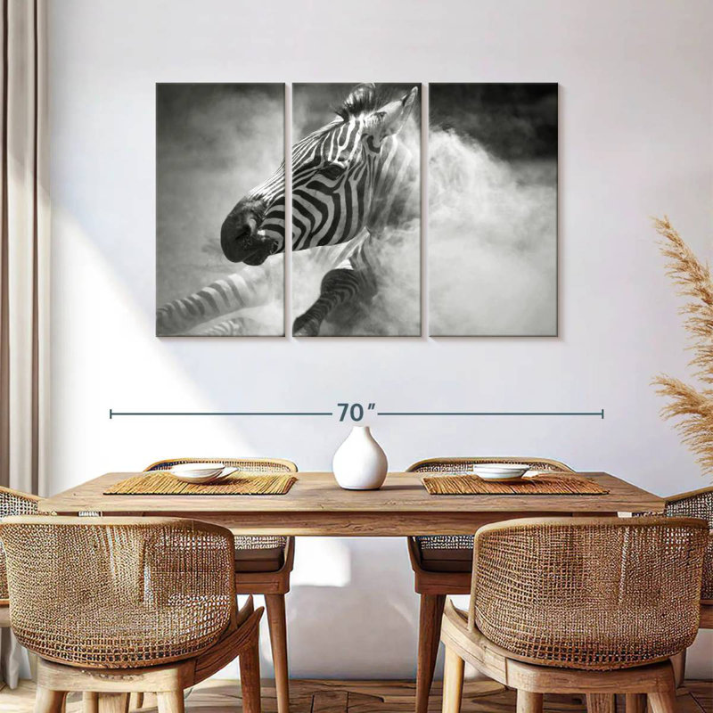 Brampt Dusty Zebra, 36" H x 57" W