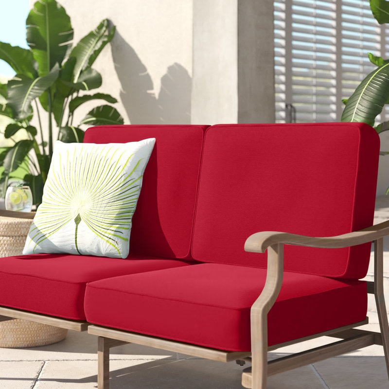 Coussin de siège / dossier d'extérieur Sunbrella, Toile Sunbrella® rouge Jockey