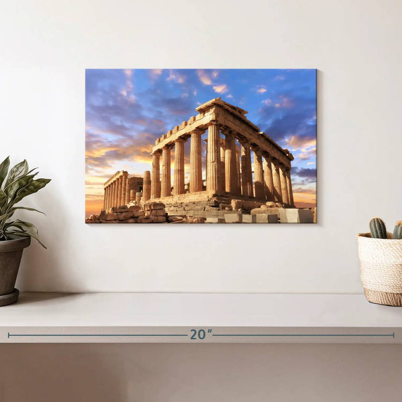 Ravi Sunset Over The Acropolis, 8" H x 12" W