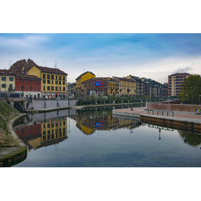Makayli Milan, Dock, Navigli by Silvia Zecchin - Wrapped Canvas Print