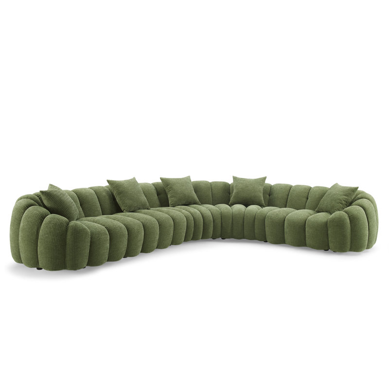 Winnie 365.8Cm Chenille Round Arms Modular Sofa