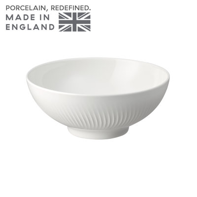 Bol à céréales en porcelaine blanc arqué
