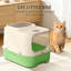 Bac à litière pour chat avec tiroir, bac à litière fermé pour chat, lapin, fuite anti-urine facile à nettoyer (vert)-1326883669
