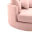 Fauteuil demi-tonneau pivotant à 360 ° avec repose-pieds avec rangement et 4 coussins, fauteuil de loisirs moderne en chenille pour salon